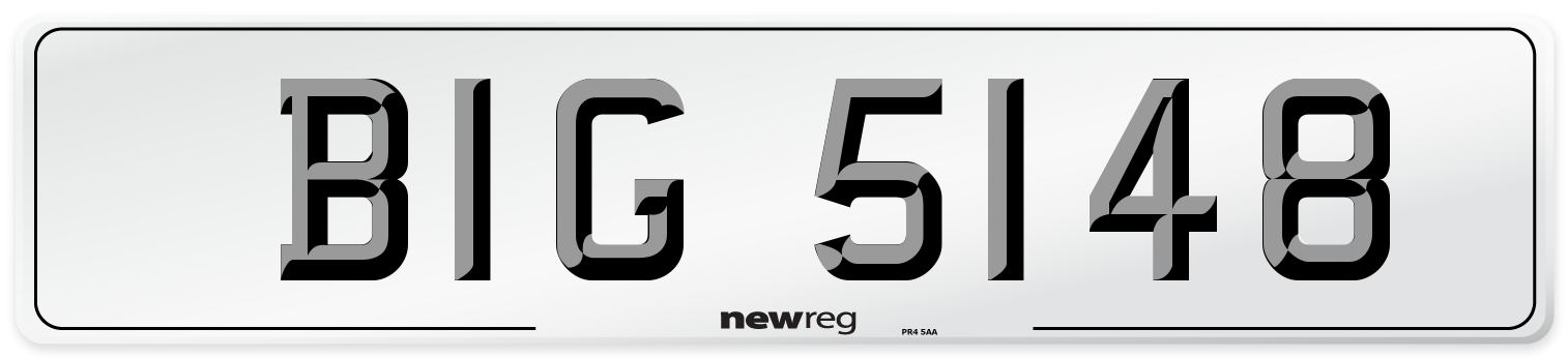 BIG 5148 Number Plate from New Reg